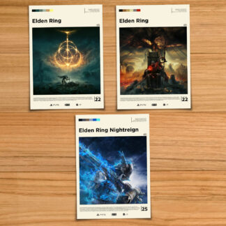 Elden Ring Poster Set | Minimalist Video Game Prints | Gallery Style Gaming Wall Art | Elden Ring, Shadow of the Erdtree, Nightreign | A3 A4