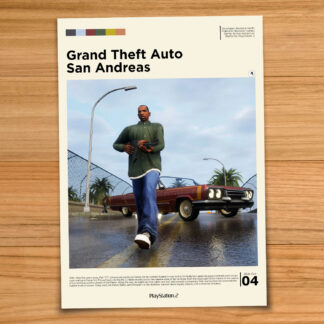GTA San Andreas gameplay style gaming poster