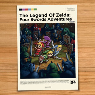 Legend of Zelda Four Swords Adventures gaming poster