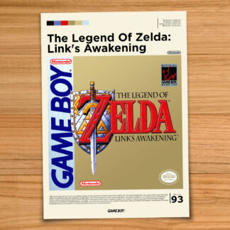 Legend of Zelda Link's Awakening gaming poster
