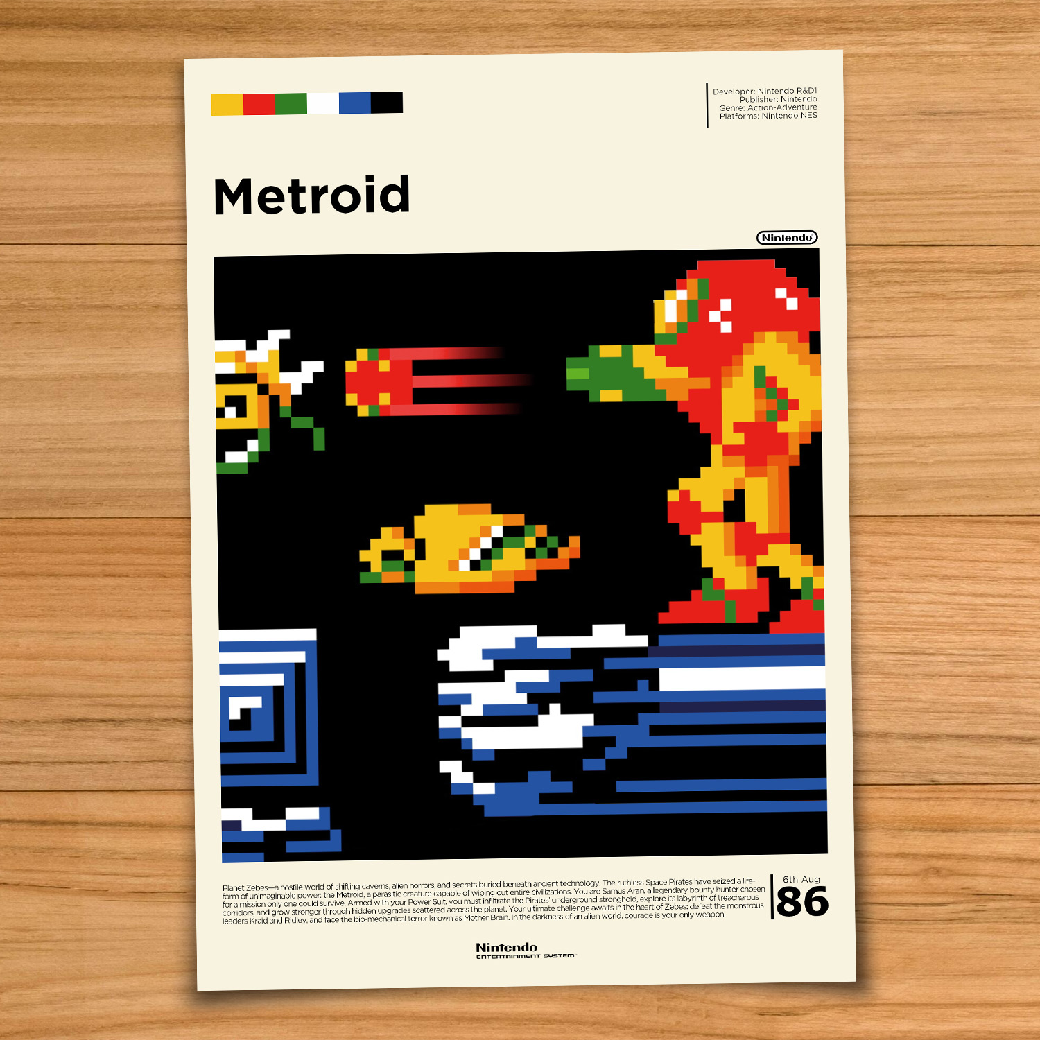 Metroid gaming print
