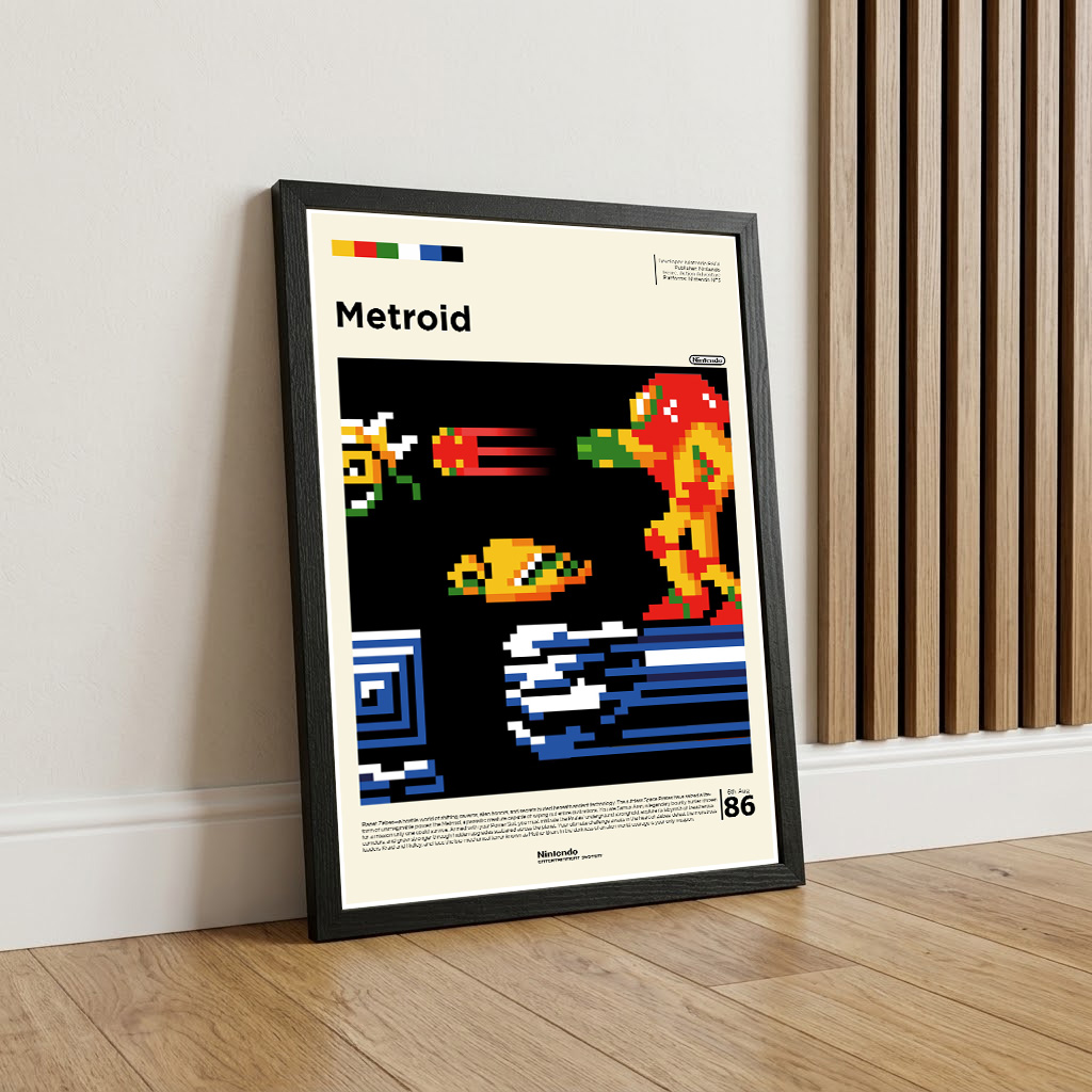 Framed Metroid poster
