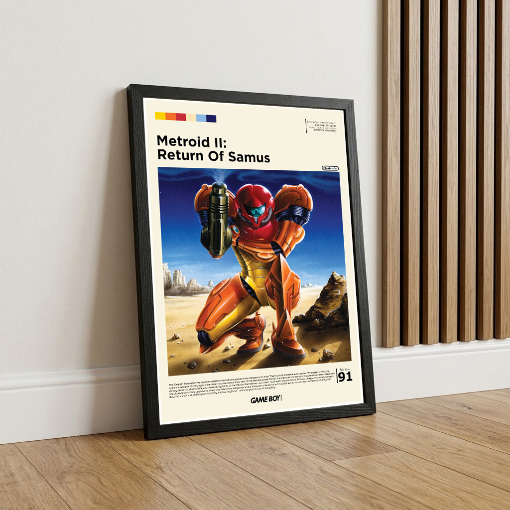 Framed Metroid 2 poster