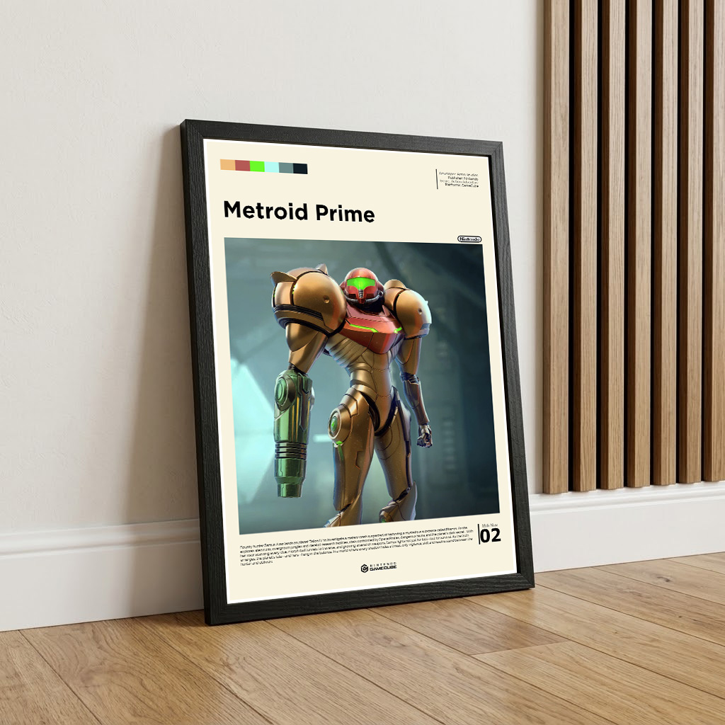 Framed Metroid Prime gaming poster