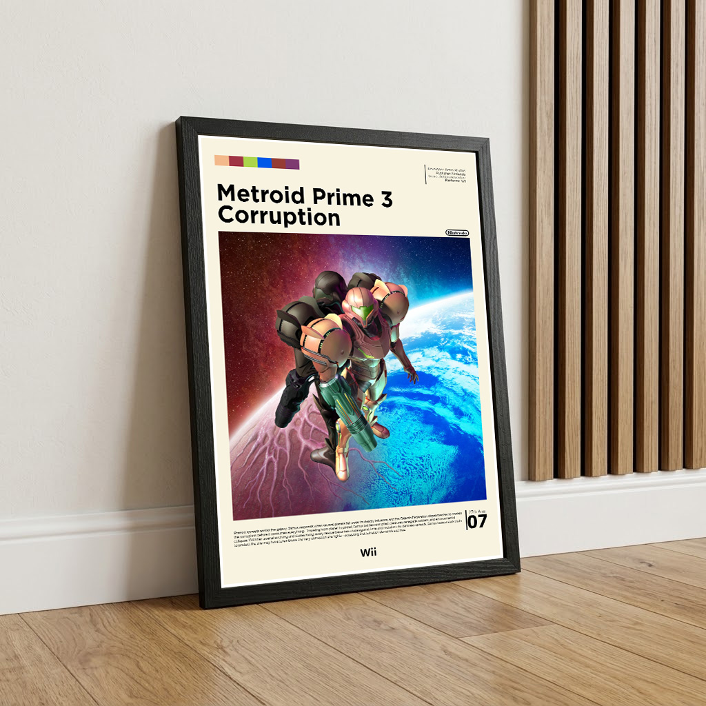Framed Metroid Prime 3 gaming poster