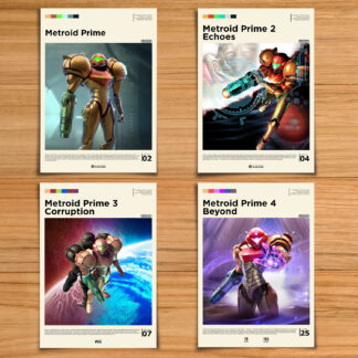 Metroid Prime 1-4 gaming posters bundle