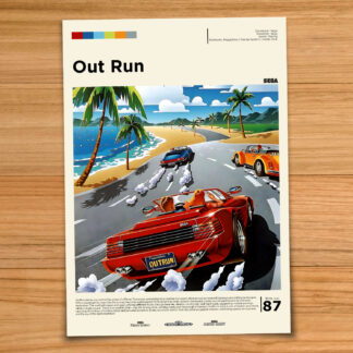 Out Run gaming poster