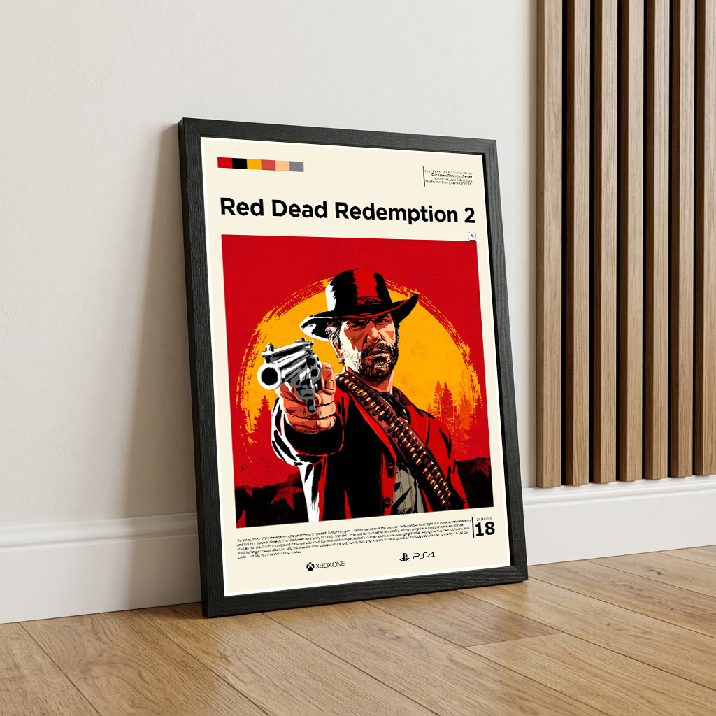 Red Dead Redemption 2 framed gaming poster