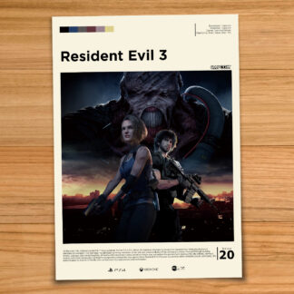 Resident Evil 3 Remake gaming poster