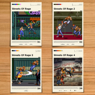 Streets of Rage 1-4 poster bundle