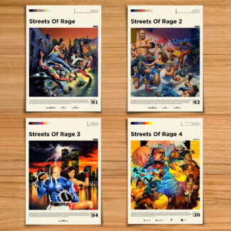 Streets of Rage 1-4 poster bundle
