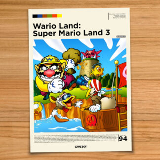 Wario Land Super Mario Land 3 gaming poster