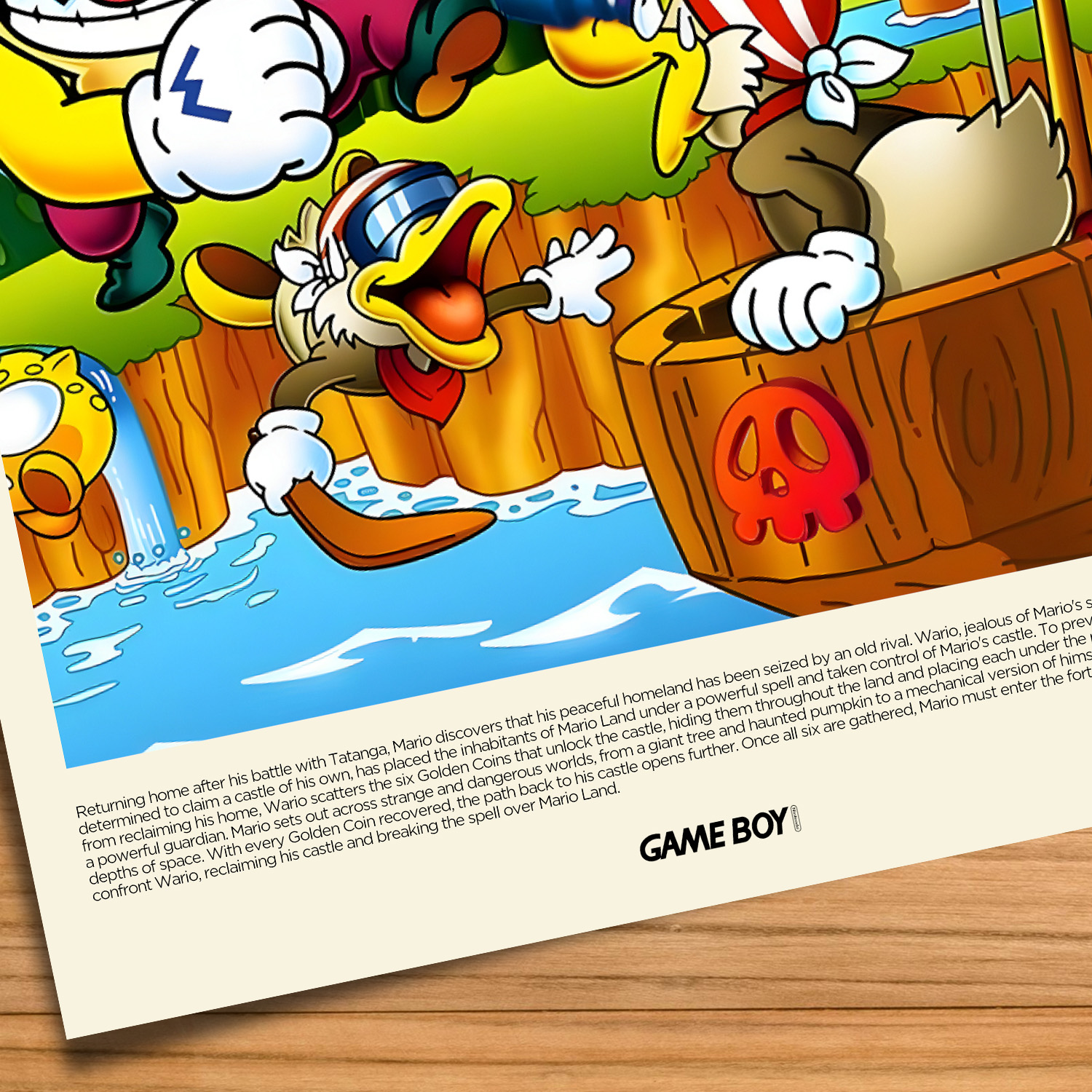 Wario Land Super Mario Land 3 gaming poster