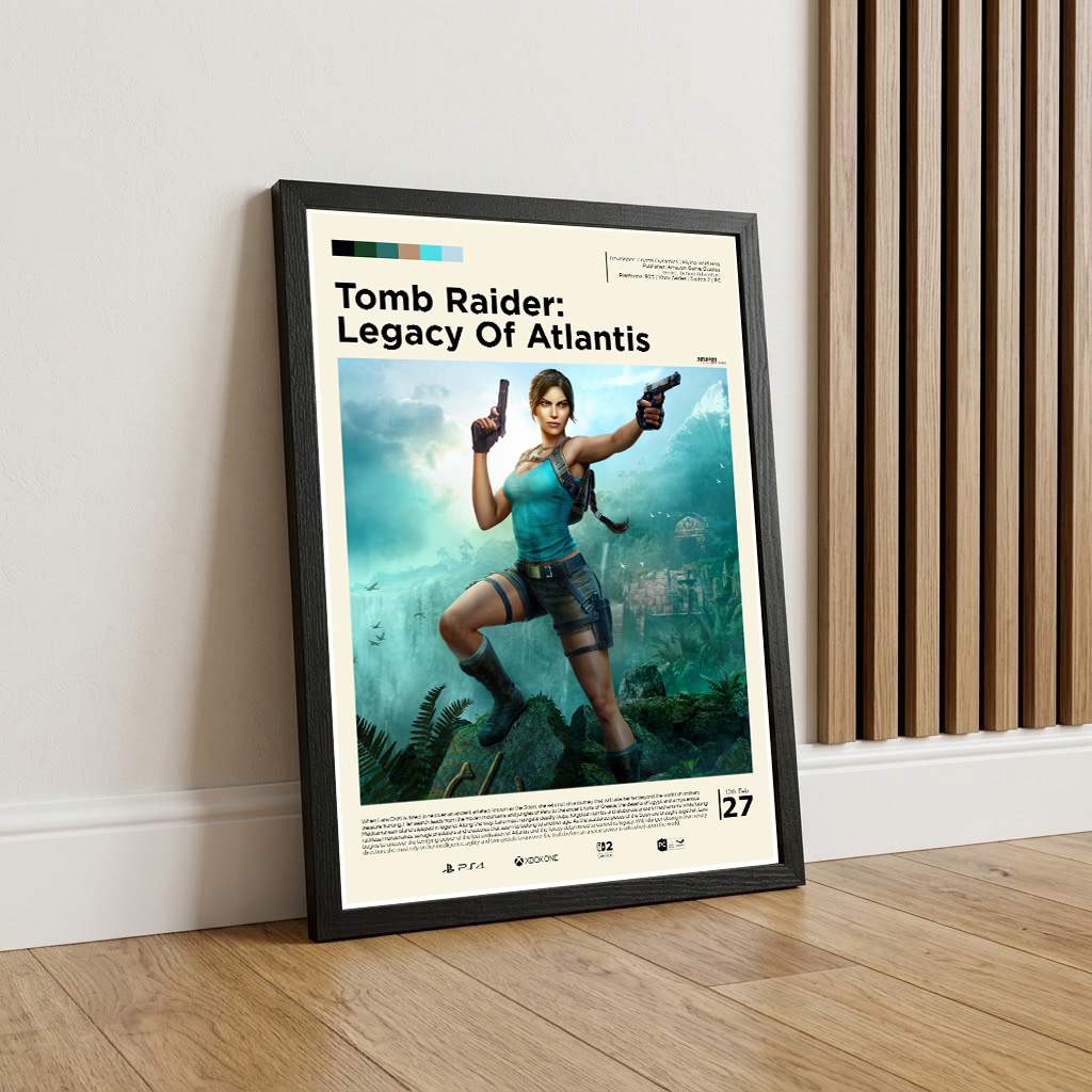 Framed Tomb Raider Legacy of Atlantis poster