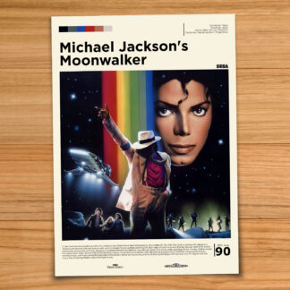 Michael Jackson's Moonwalker retro Sega gaming poster