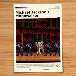 Michael Jackson's Moonwalker retro Sega gaming poster