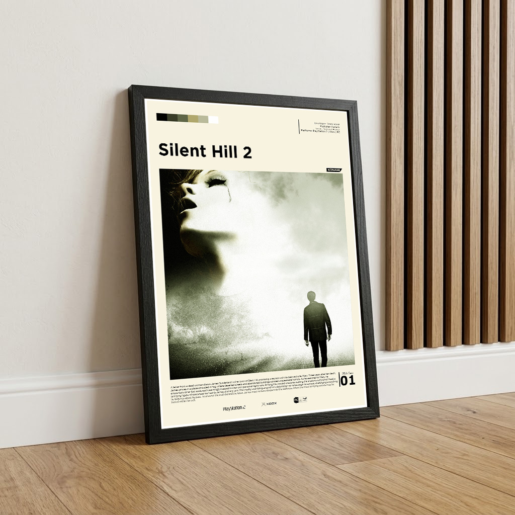 Silent Hill 2 framed gaming poster