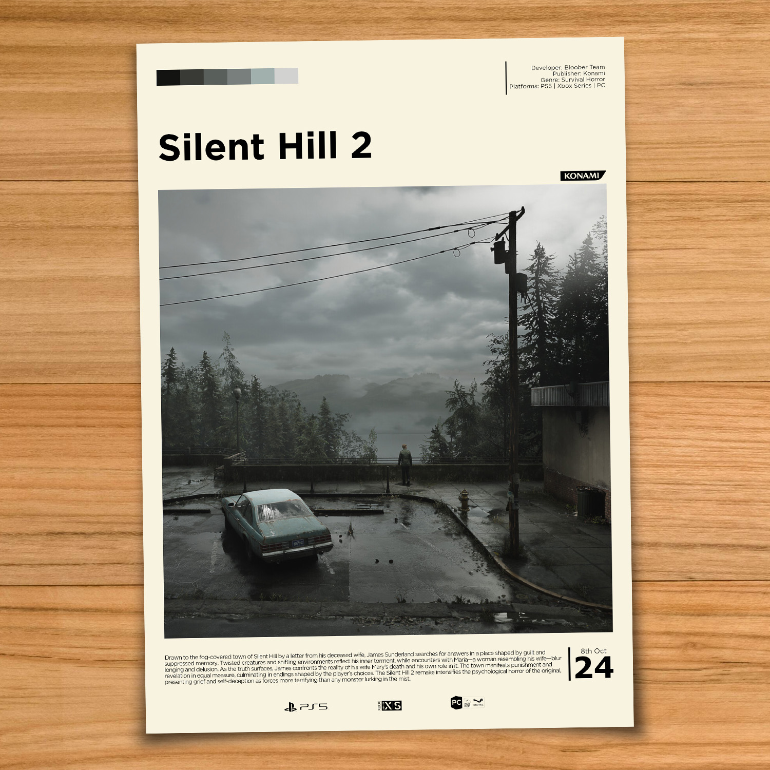 Silent Hill 2 Remake gaming poster