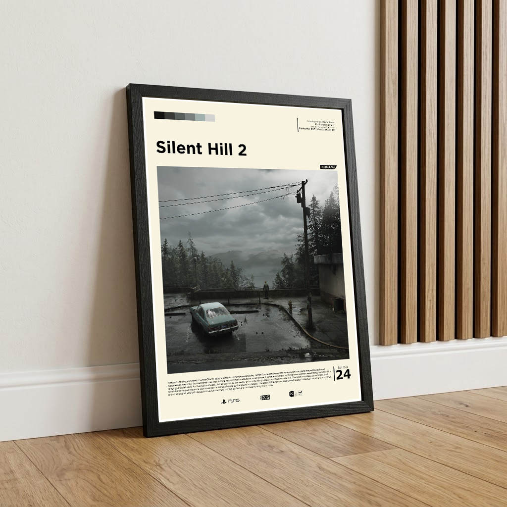 Silent Hill 2 Remake framed gaming poster